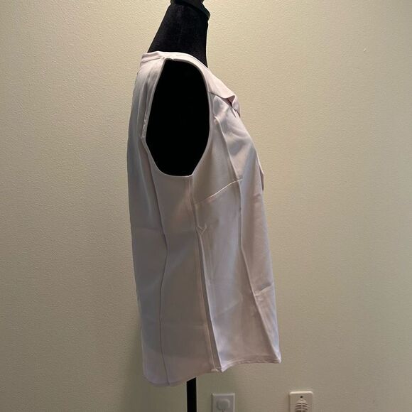 NWT Size 8 Elizabeth & Clarke Women’s Cosmetic Pink Button Down Blouse Sleeveles - Picture 3 of 8